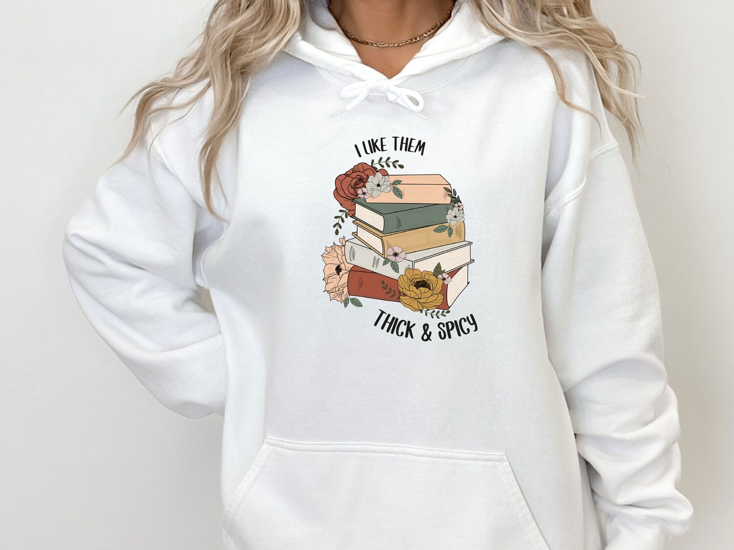 Funny Book Lover Hoodie Spicy Reading Sweatshirt Cute Bookish Jumper Book Gifts for Readers image 3