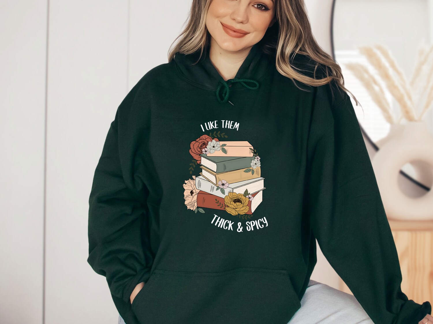 Funny Book Lover Hoodie Spicy Reading Sweatshirt Cute Bookish Jumper Book Gifts for Readers image 5