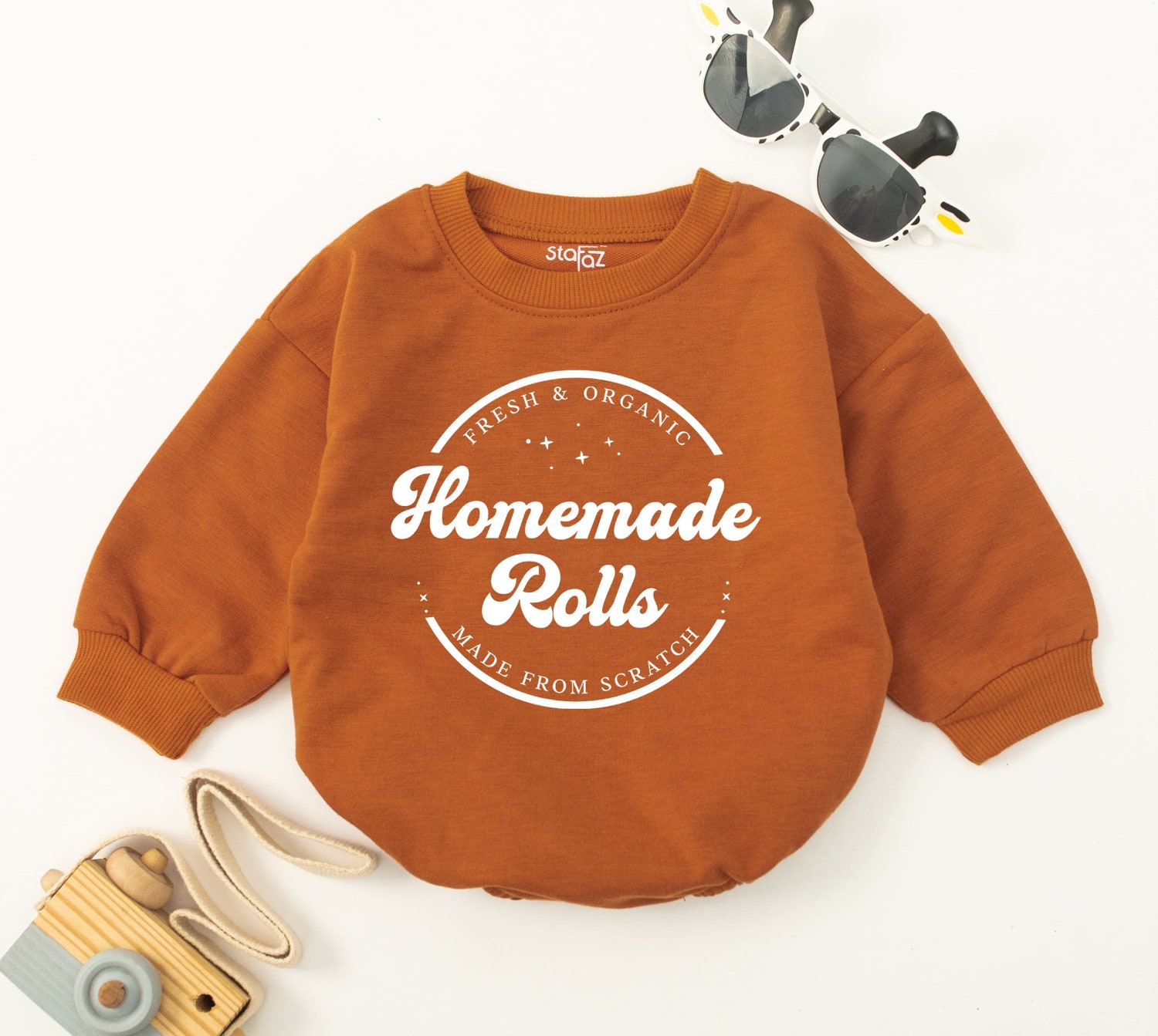 Retro Fall Baby Romper Funny Thanksgiving Toddler Sweater Autumn Baby Bodysuit Shower Gift image 1