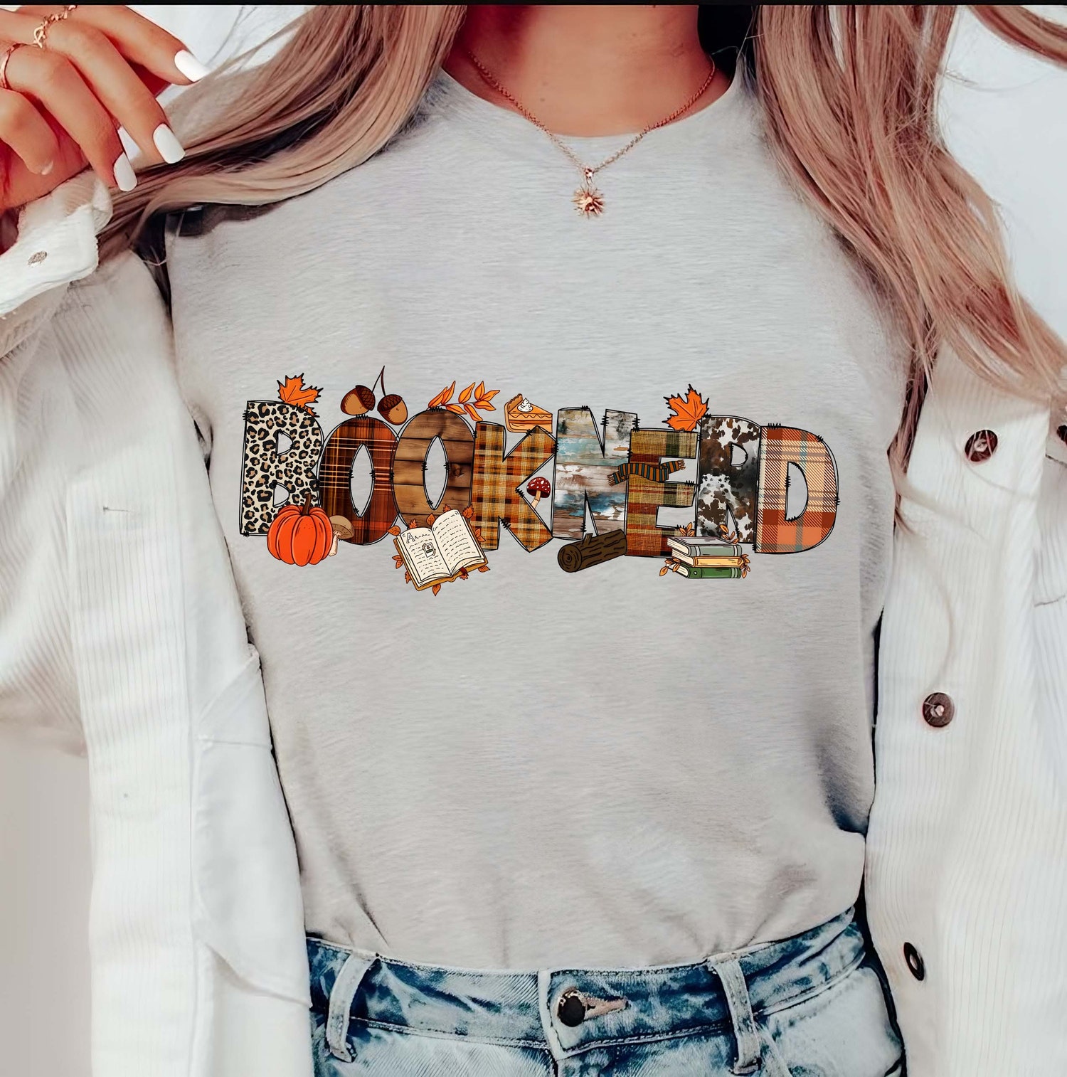 Book Lover Shirt | Fall Autumn Reading Tee Thanksgiving Bookworm Gift Book Club Shirt image 3