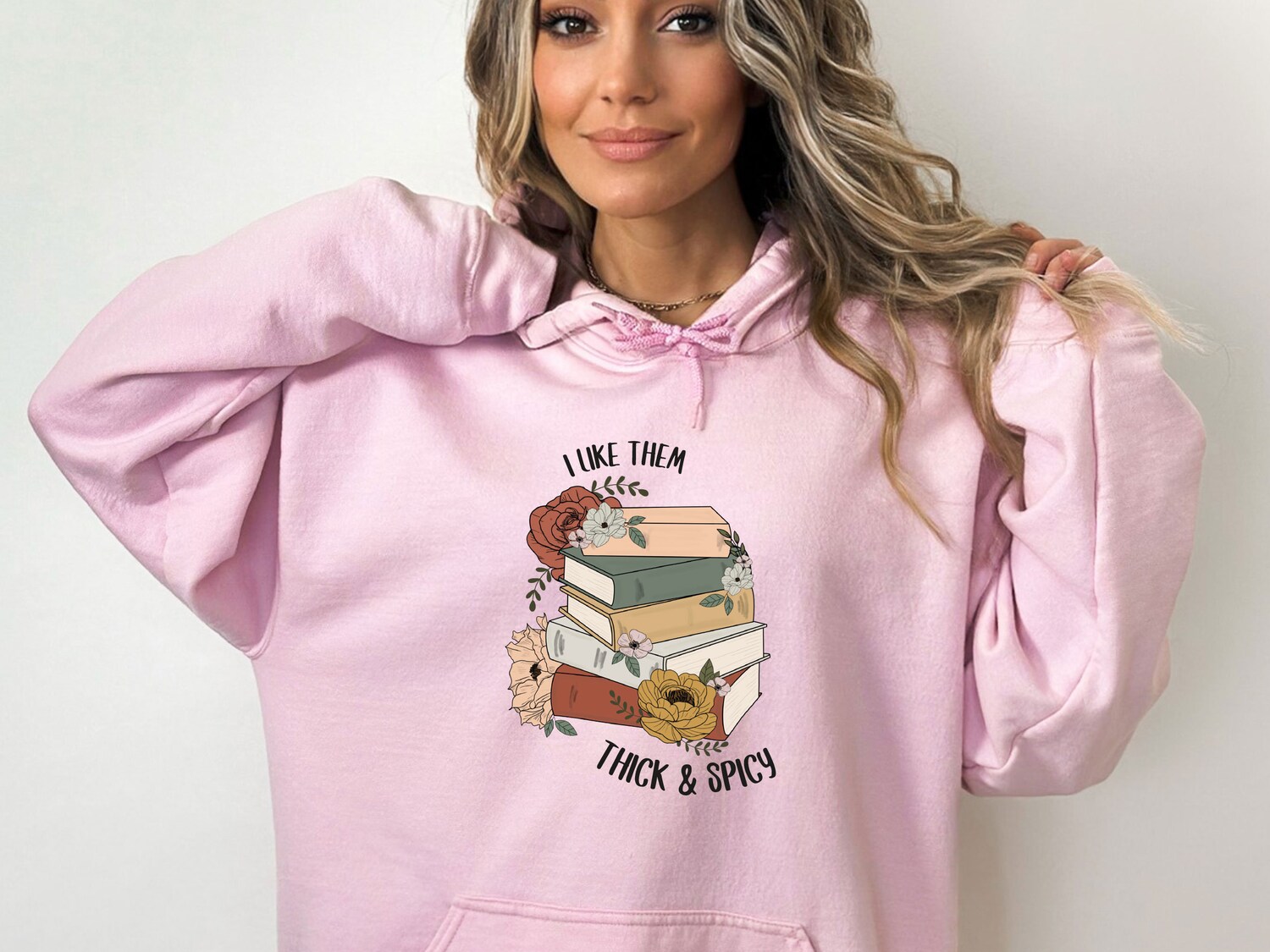 Funny Book Lover Hoodie Spicy Reading Sweatshirt Cute Bookish Jumper Book Gifts for Readers image 1