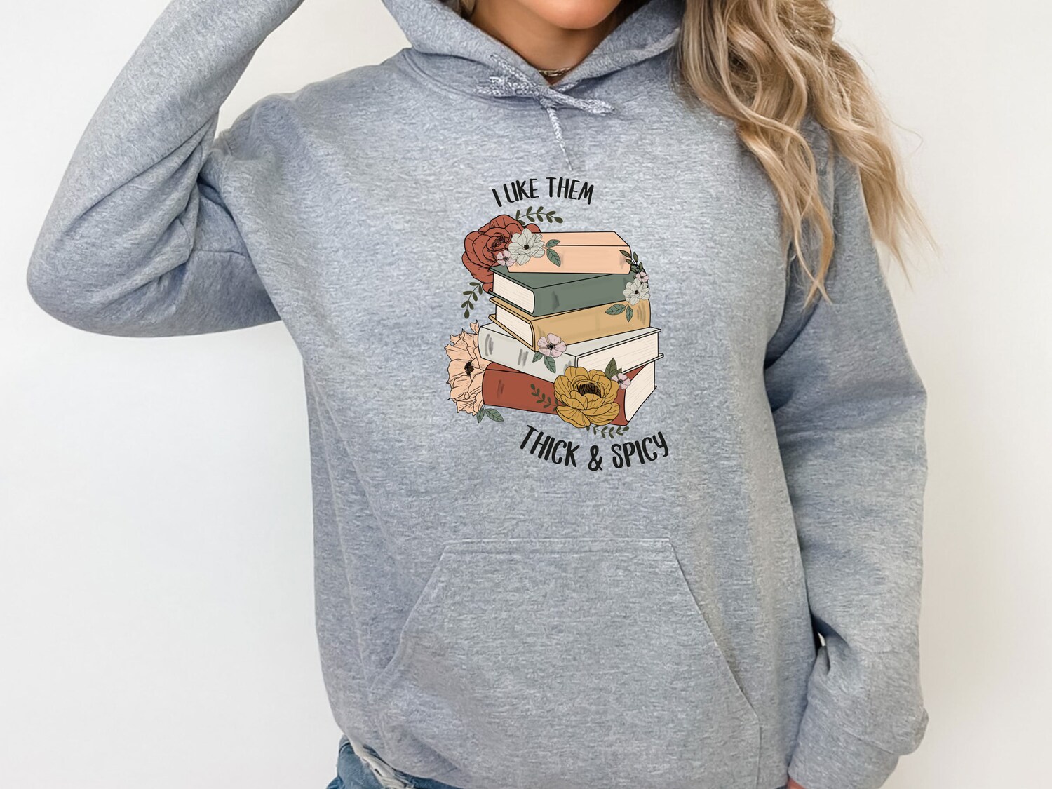 Funny Book Lover Hoodie Spicy Reading Sweatshirt Cute Bookish Jumper Book Gifts for Readers image 4