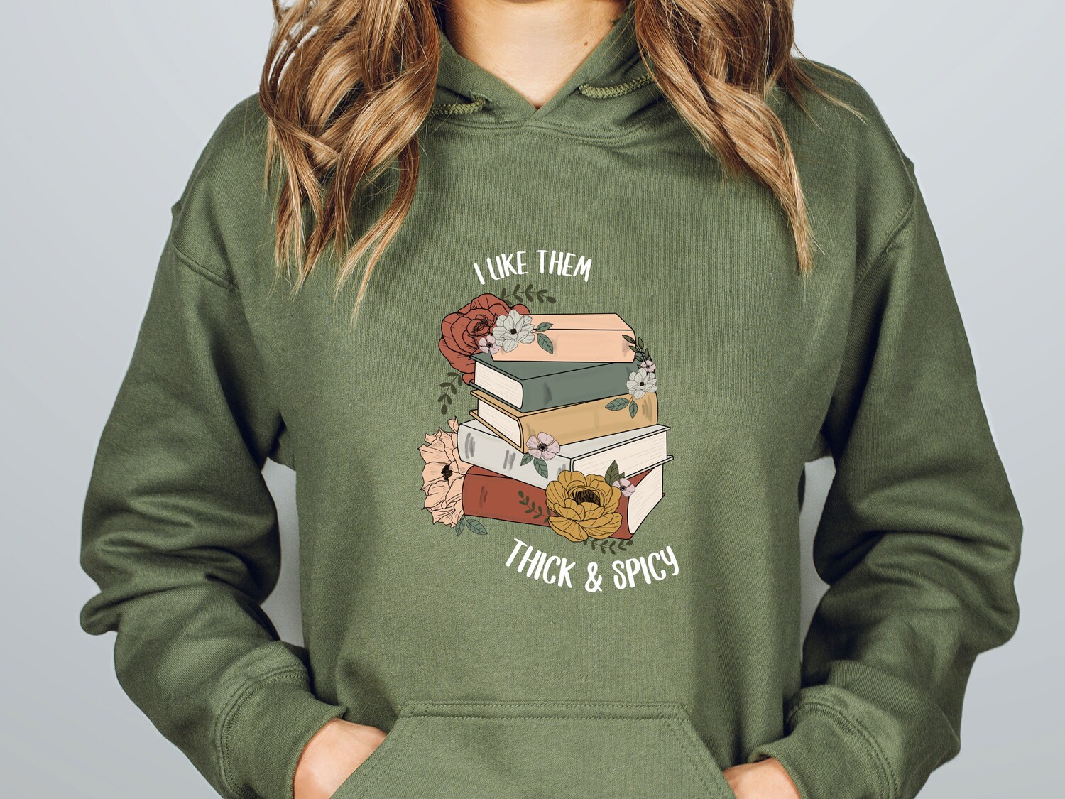 Funny Book Lover Hoodie Spicy Reading Sweatshirt Cute Bookish Jumper Book Gifts for Readers image 2