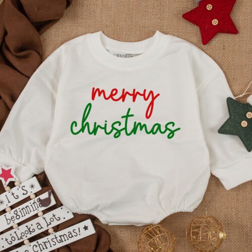 Christmas Baby Outfit Super Soft Cozy Warm Baby Romper for Infant Boys and Girls image 0