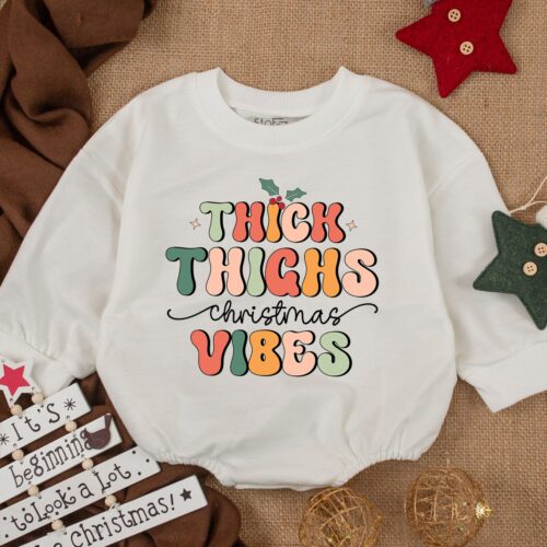 Funny Christmas Baby Outfit 1st Christmas Bubble Romper Infant Clothes Newborn Baby Shower Gift image 0