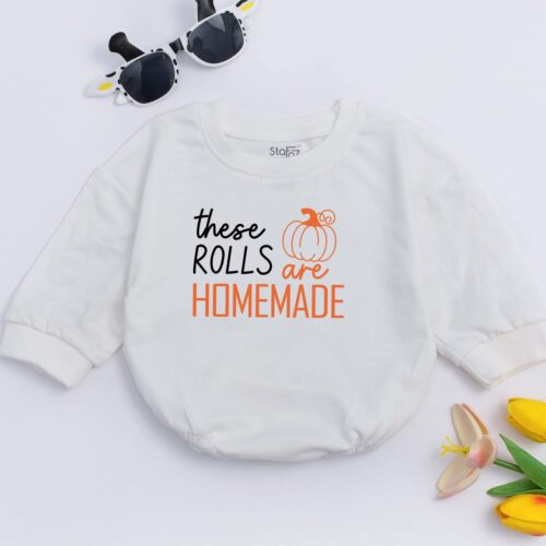 Homemade Baby Romper Retro Fall Toddler Sweater Funny Thanksgiving Baby Bodysuit Autumn Kids Clothes image 0