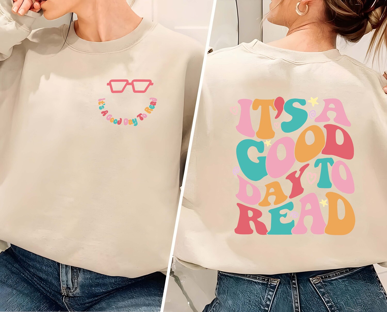 Book Sweatshirt Cute Book Lover Gift Reading Bookworm Apparel Librarian and Book Club Gift image 2