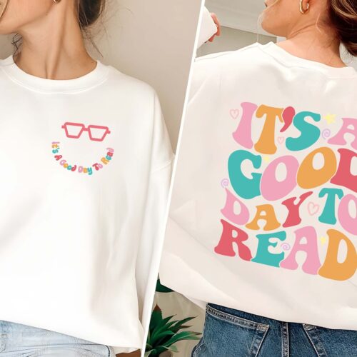 Book Sweatshirt Cute Book Lover Gift Reading Bookworm Apparel Librarian and Book Club Gift image 0