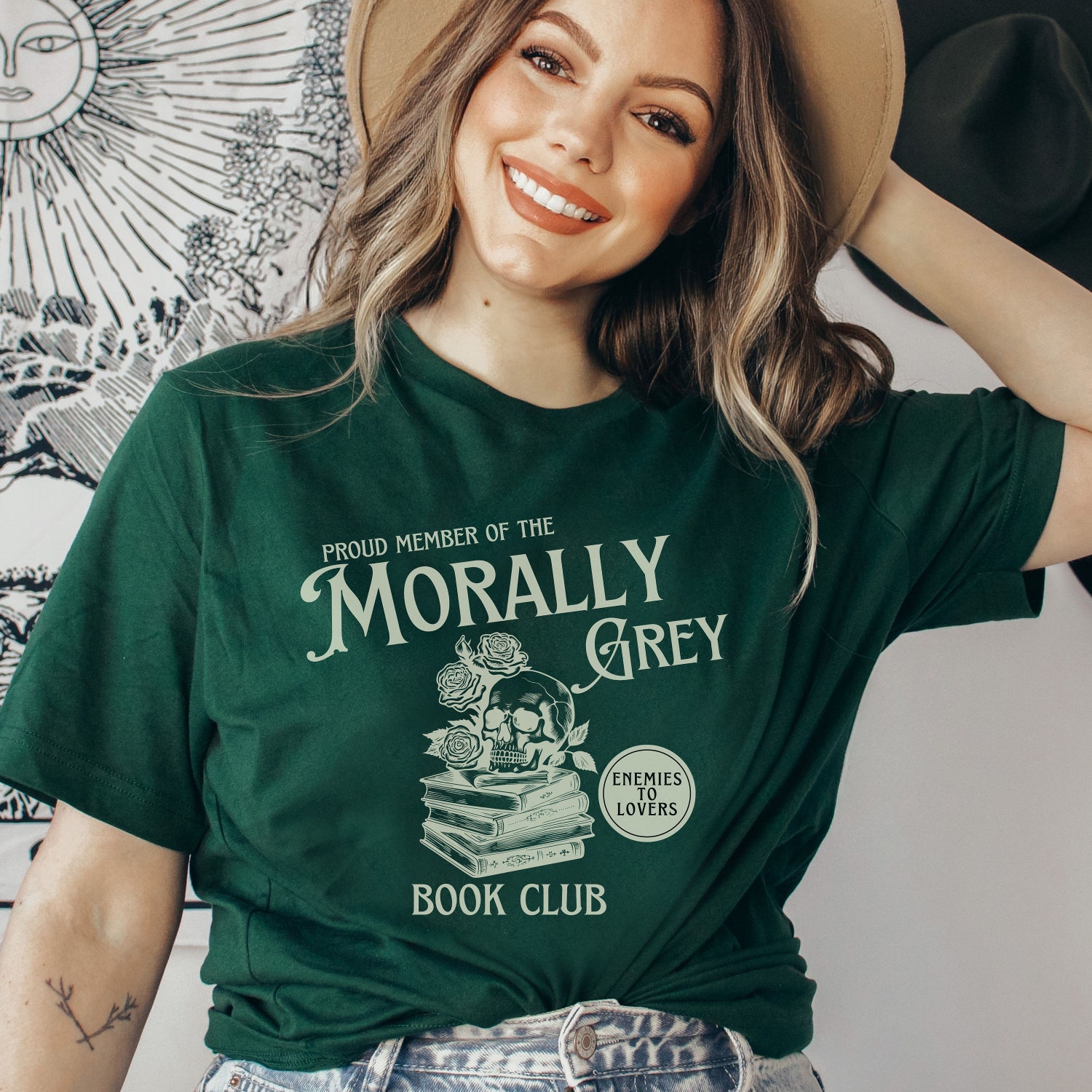 Morally Grey Enemies to Lovers Literary T-Shirt Book Lover Gift Light & Dark Academia image 2