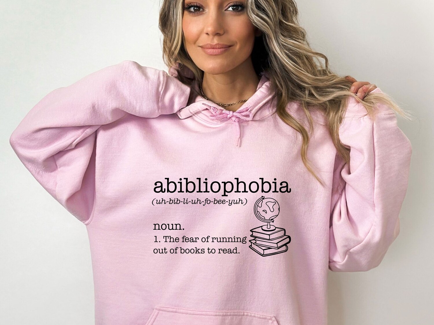 Book Lover Hoodie Abibliophobia Reading Sweatshirt Funny Bookworm Gift for Readers image 2