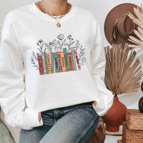 Book Sweatshirt Albums as Books Aesthetic Folk & Country Music Gift for Book Lovers image 0