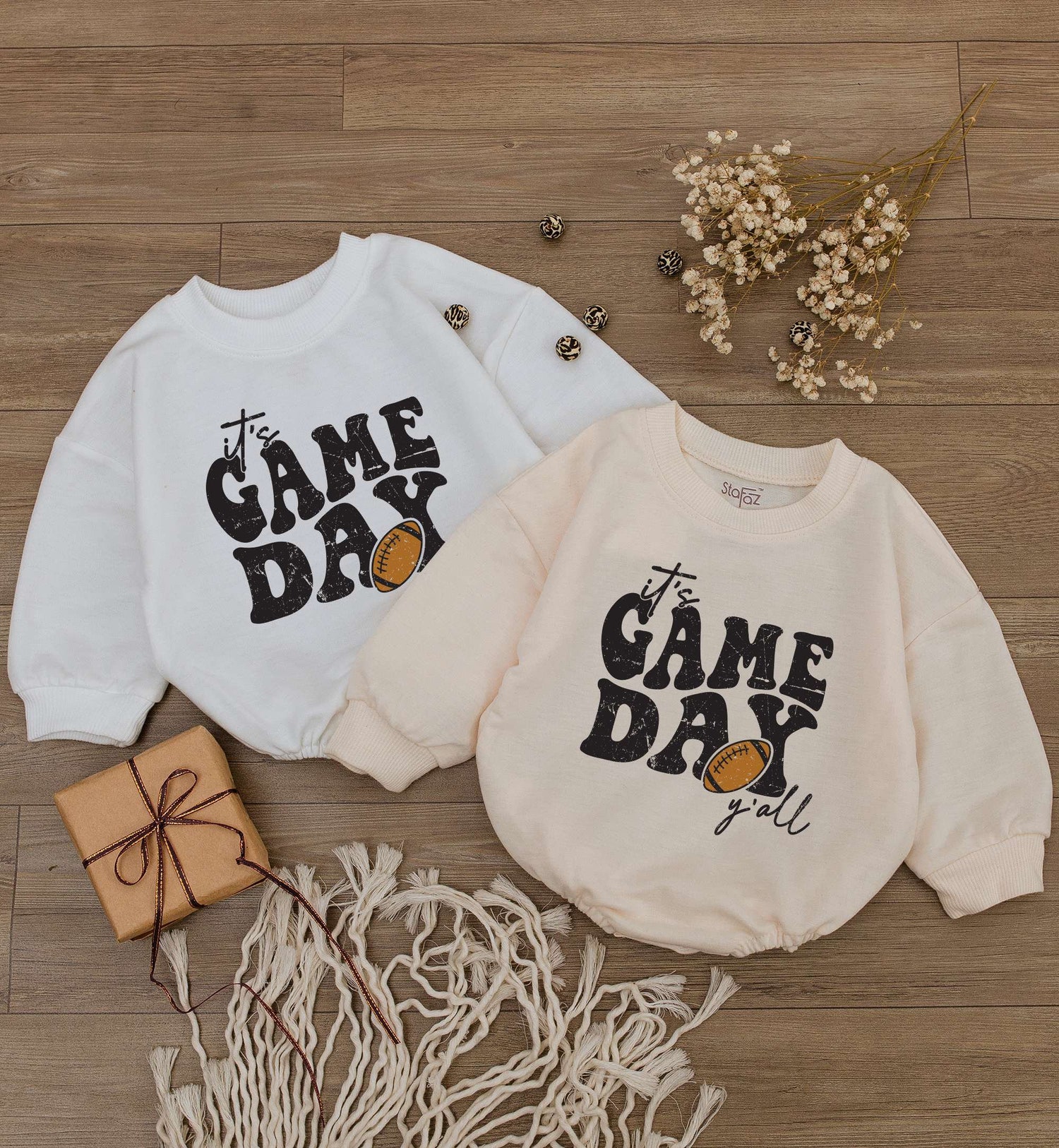 It's Game Day Y'all Baby Romper American Football Bodysuit Cute Newborn One Piece image 2