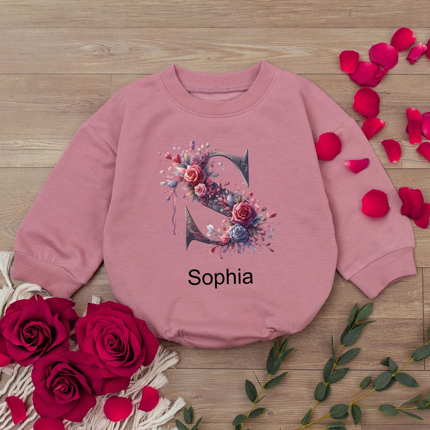 Personalized Baby Romper Bodysuit Custom Newborn Outfit Baby Shower Gift Baby Girl Clothes image 3