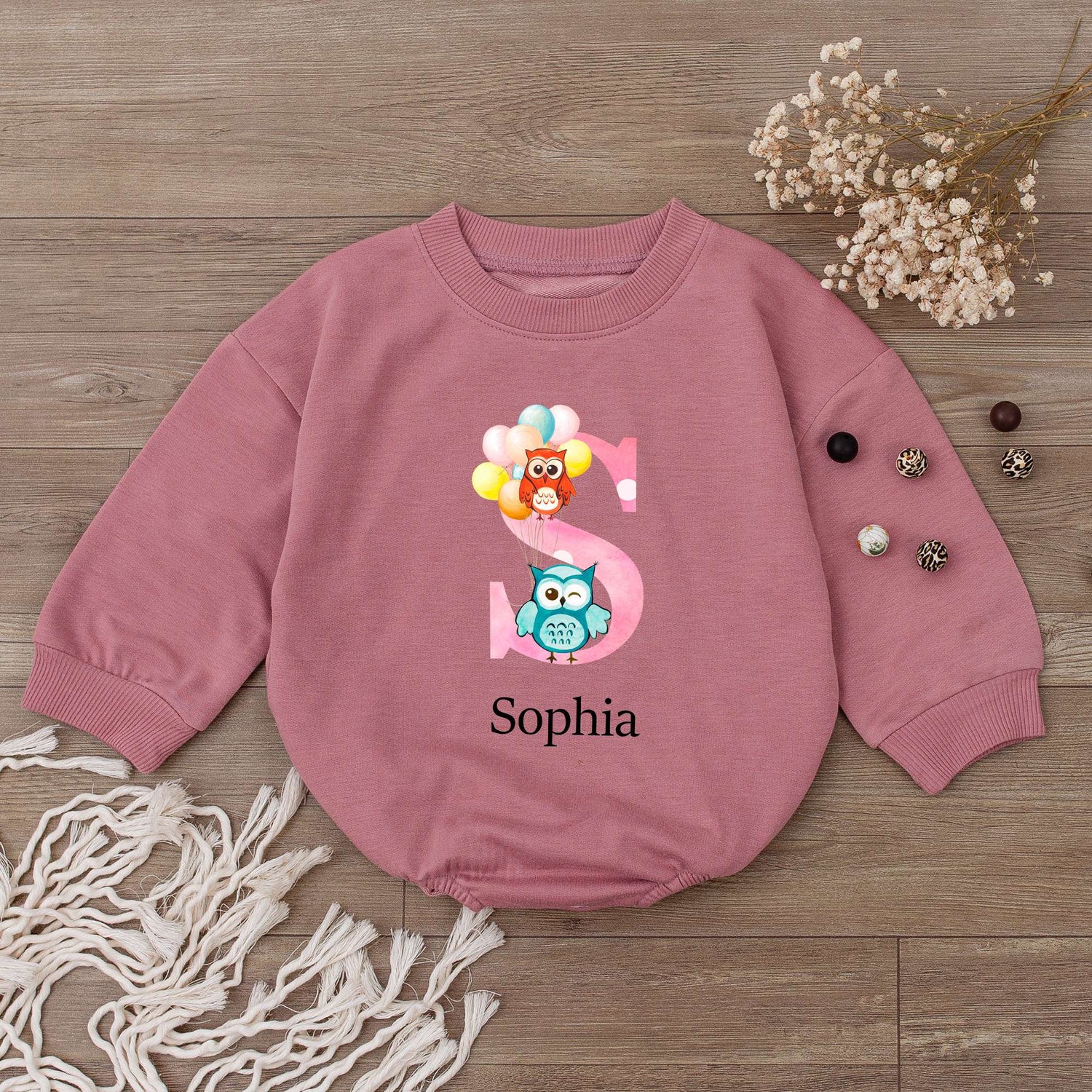 Personalized Baby Girl Romper Custom Bodysuit Newborn Outfit Baby Shower Gift Name Romper image 2