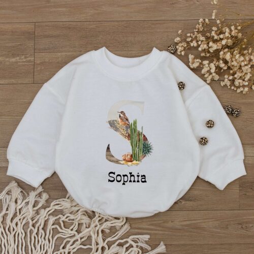 Custom Easter Baby Romper Personalized Baby Shower Gift Name Bodysuit Newborn Girl Clothes image 0