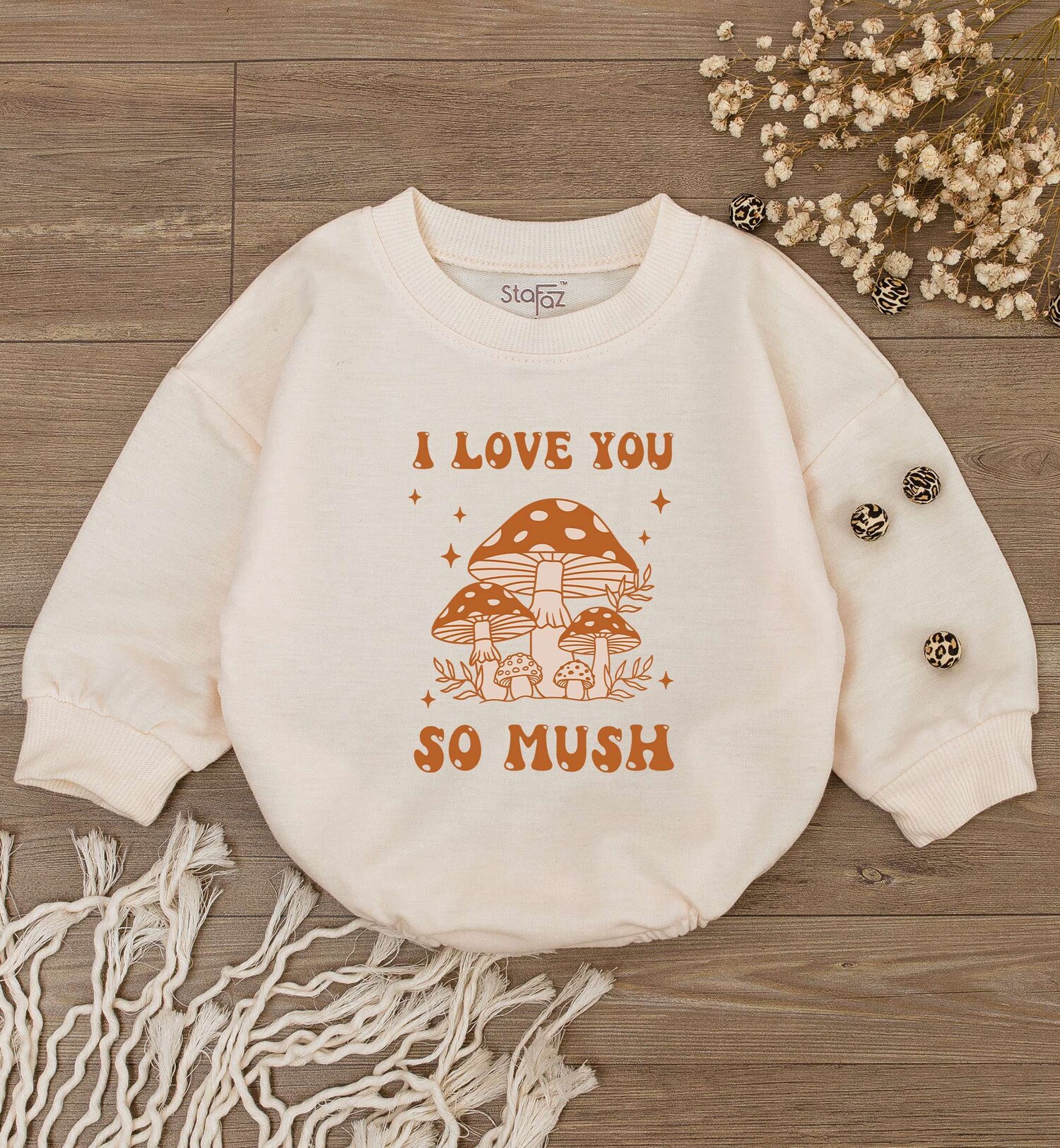 I Love You So Mush Baby Romper Cute Baby Bodysuit for Boys and Girls Newborn Gift image 1