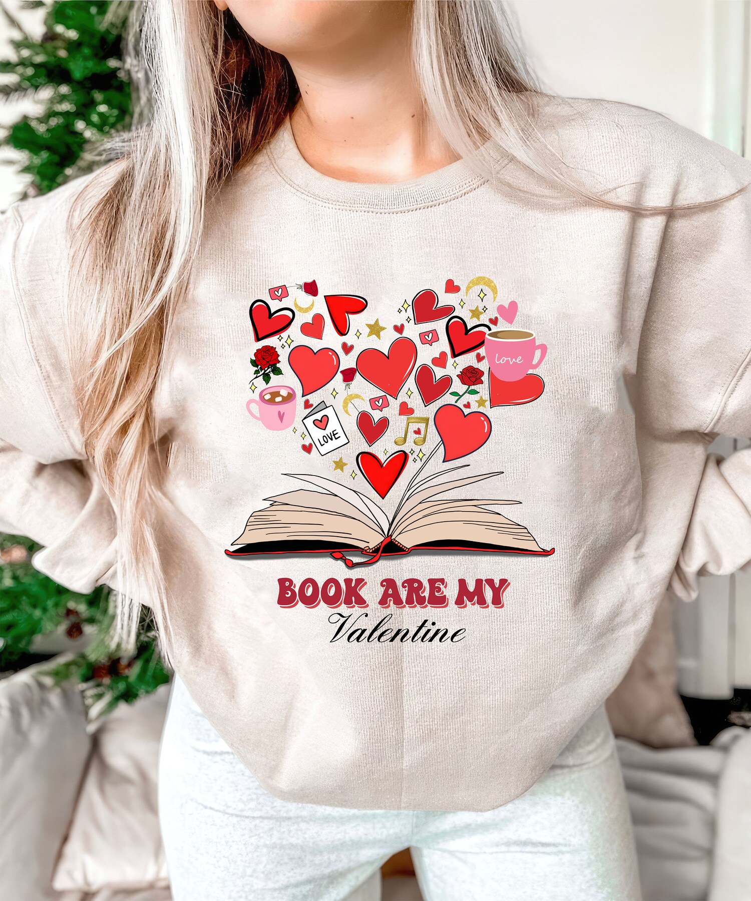 Books Are My Valentine PNG SVG Teacher Gift Book Lover Valentine's Day Gift Retro Design image 3