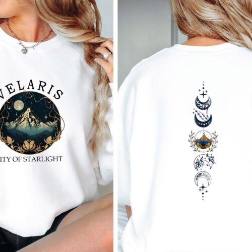 Velaris Sweatshirt Acotar Bookish Sweater Night Court Symbol Book Lover Gift image 0