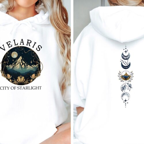 Acotar Velaris Hoodie Night Court Symbol A Court of Thorns Sarah J Maas Book Lover Gift image 0