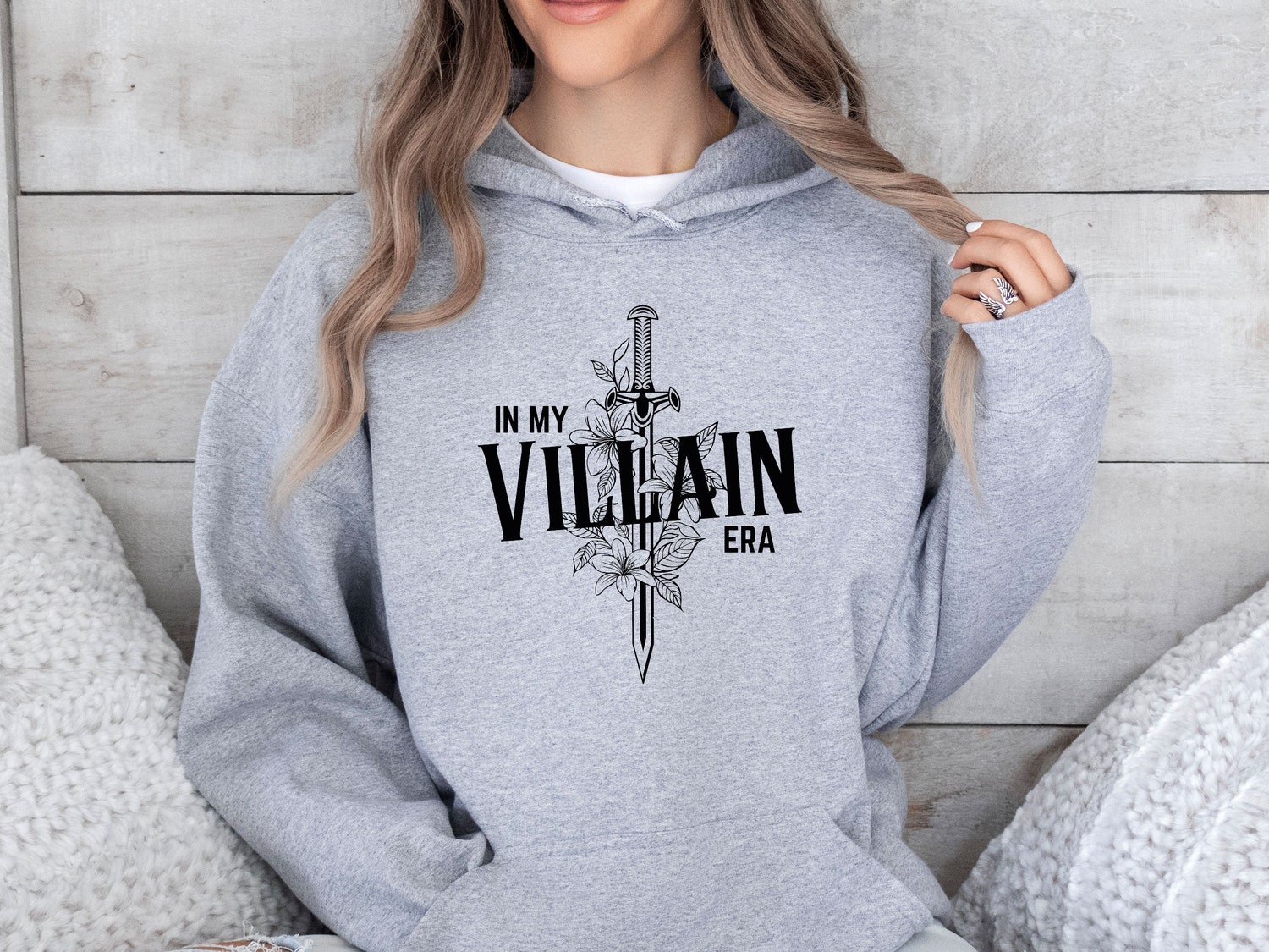 Villain Era Hoodie Dark Romance Reader Book Lover Hoodie Funny Bookish Gift Cute Reader Apparel image 2