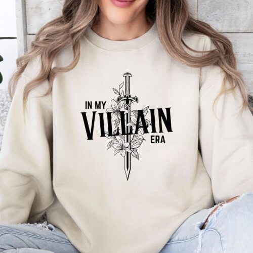 Villain Sweatshirt for Dark Romance Readers In My Villain Era Bookish Sweater Book Lovers Gift image 0