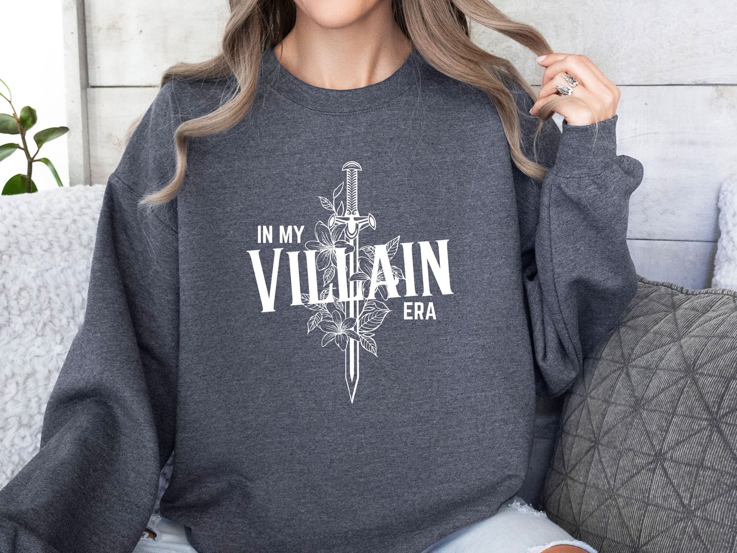 Villain Sweatshirt for Dark Romance Readers In My Villain Era Bookish Sweater Book Lovers Gift image 1