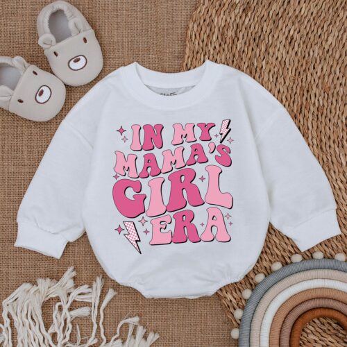 My Mama's Girl Era Romper Mommy & Me Bodysuit Baby Girl Outfit Mother's Day Gift image 0