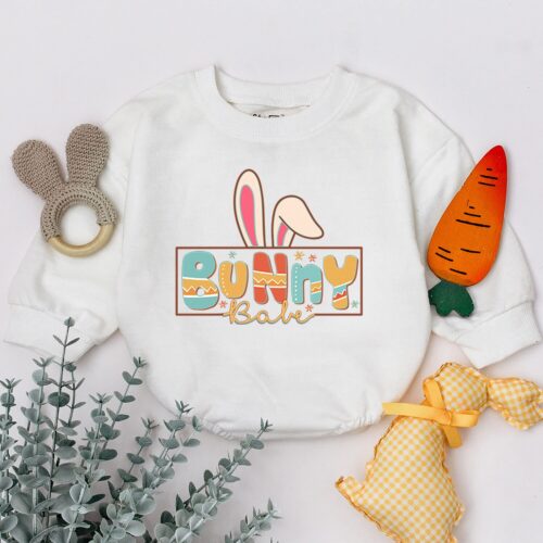 Easter Baby Outfit 1st Easter Romper Religious Christian Jesus Bodysuit Baby Shower Gift image 0