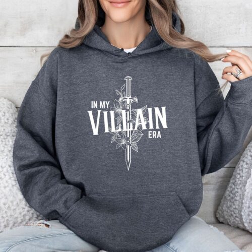 Villain Era Hoodie Dark Romance Reader Book Lover Hoodie Funny Bookish Gift Cute Reader Apparel image 0