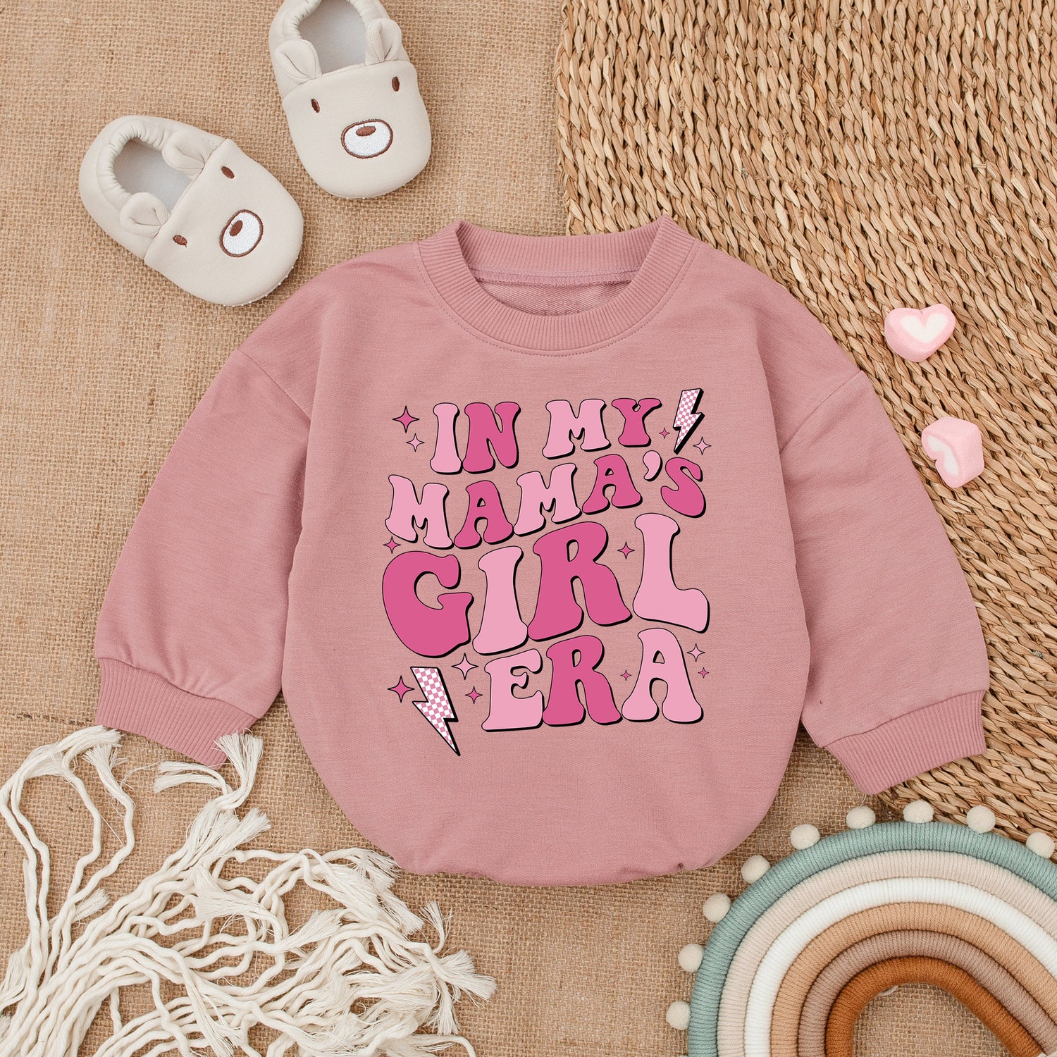 My Mama's Girl Era Romper Mommy & Me Bodysuit Baby Girl Outfit Mother's Day Gift image 3