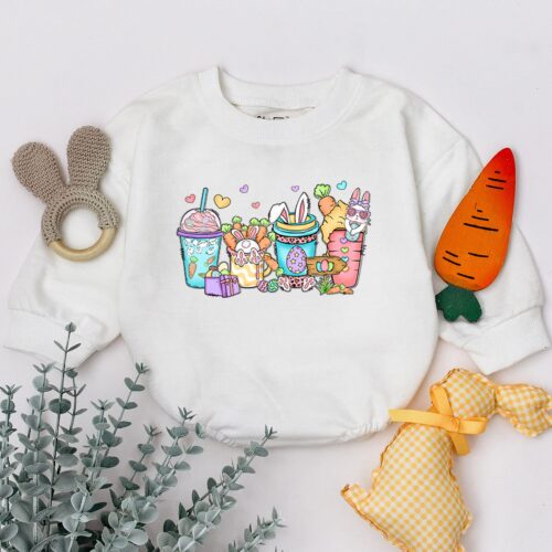 Easter Bunny Baby Romper Sleepsuit Easter Baby Bodysuit Baby Shower Gift Newborn Outfit image 0