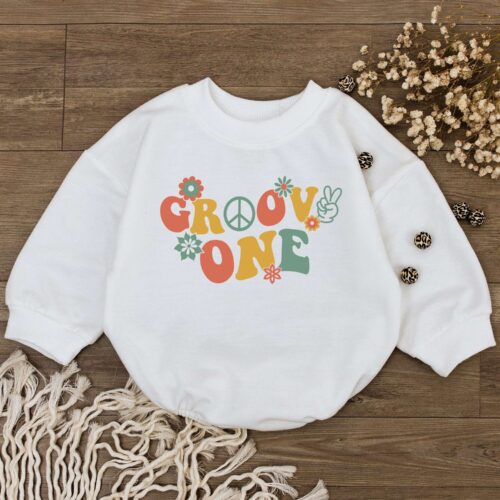 Groovy Baby Romper Wild Toddler Tee Young & Free Shirt Vibe Birthday Outfit Baby Shower Gift image 0