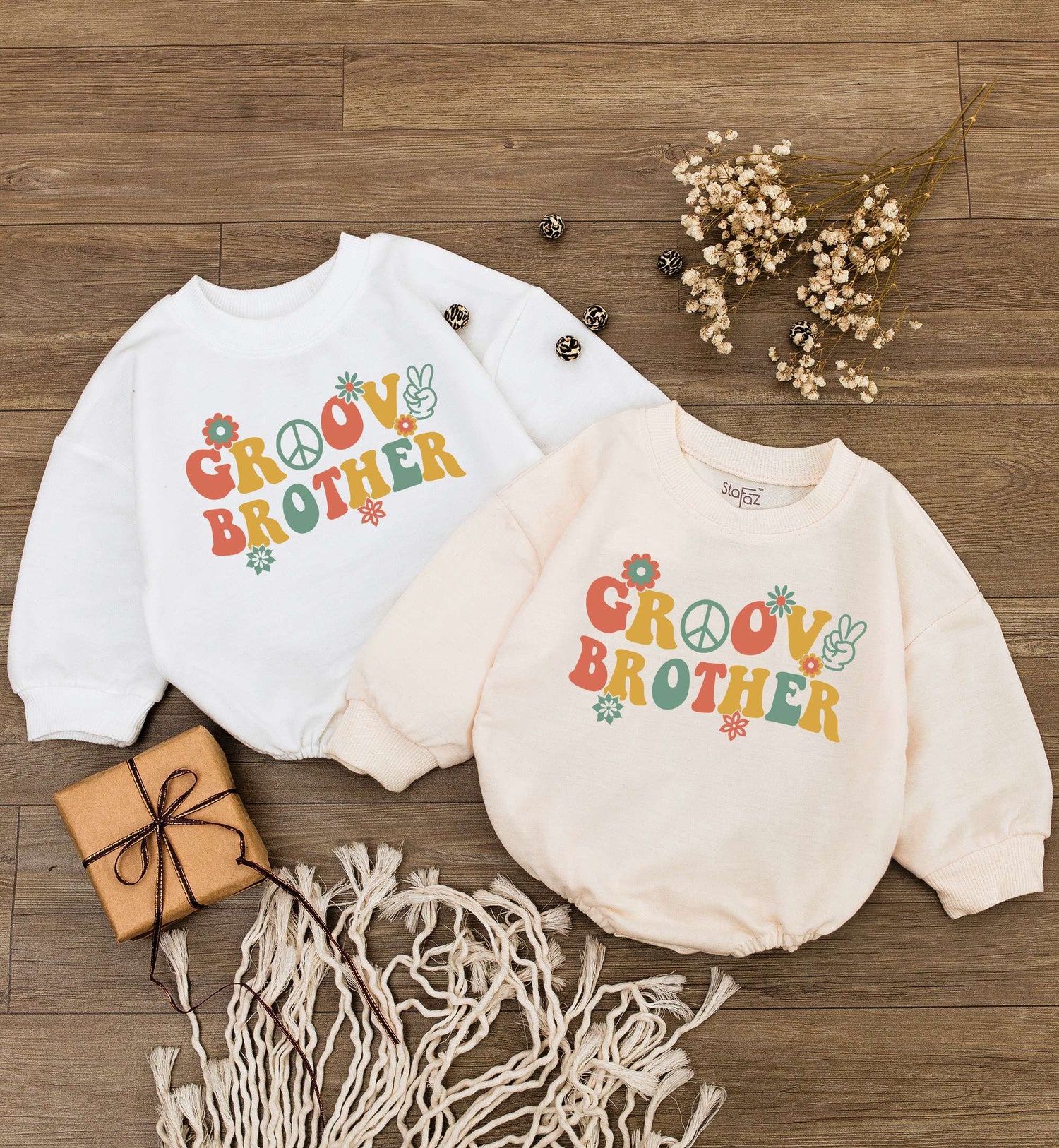 Groovy Brother Baby Bodysuit Big Bro Newborn Outfit Baby Shower Gift Toddler Tee image 2