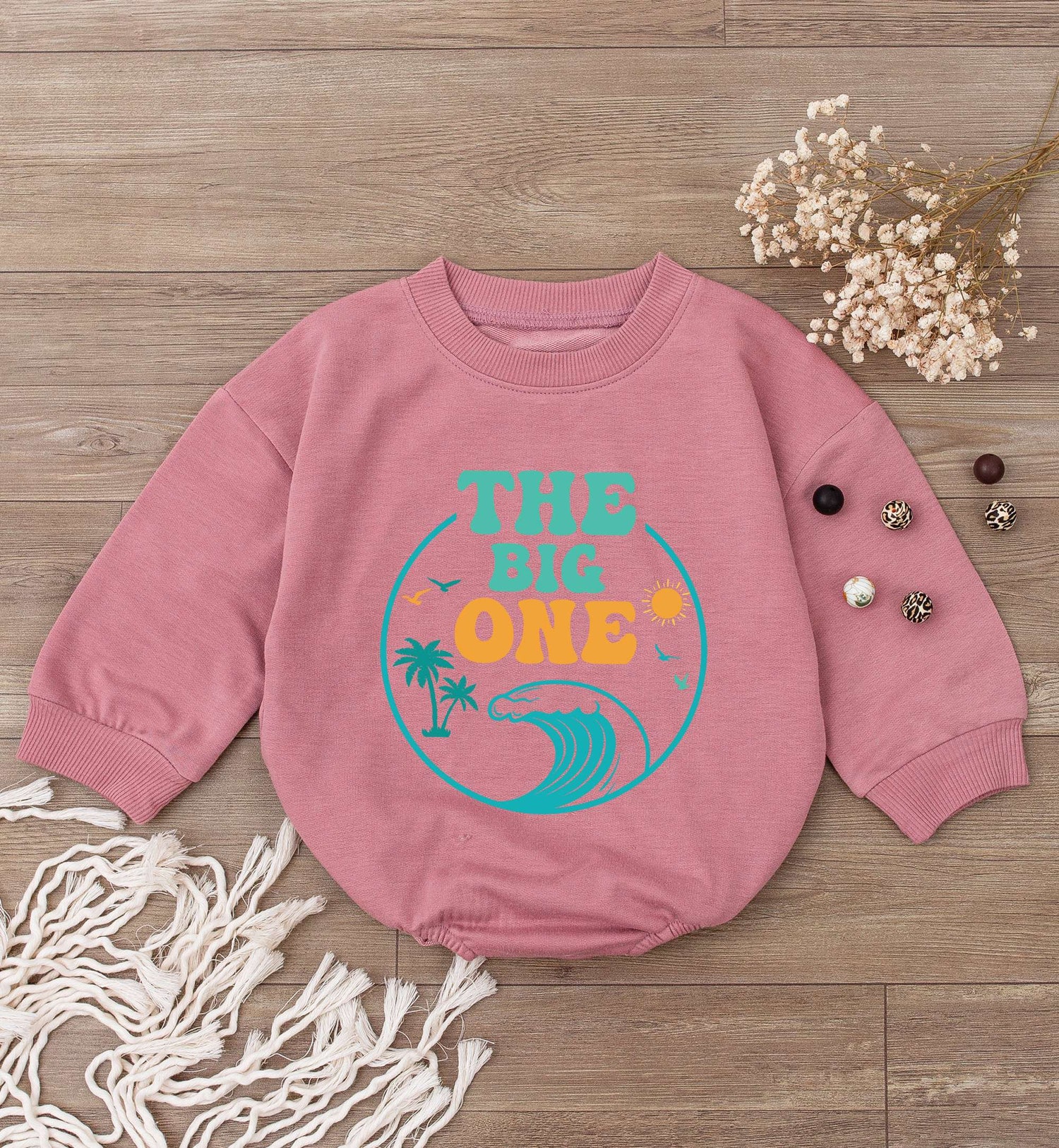 The Big One First Birthday Shirt Newborn Bodysuit Baby Shower Gift Beach Van Baby Romper image 2