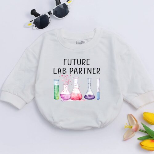 Future Lab Partner Baby Romper Science Baby Gift Future Scientist Bodysuit Chemist Outfit image 0