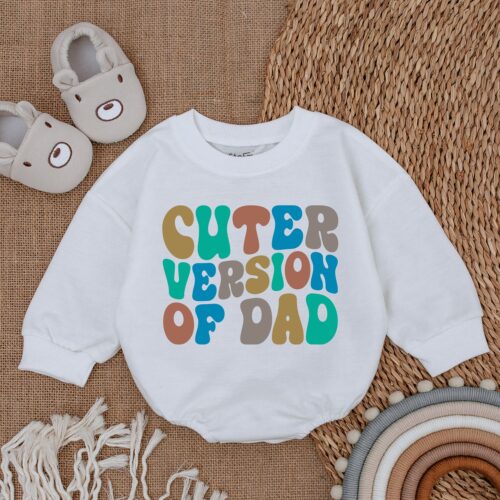 Cuter Version of Daddy Baby Romper Baby Boy Clothes Father's Day Newborn Outfit image 0