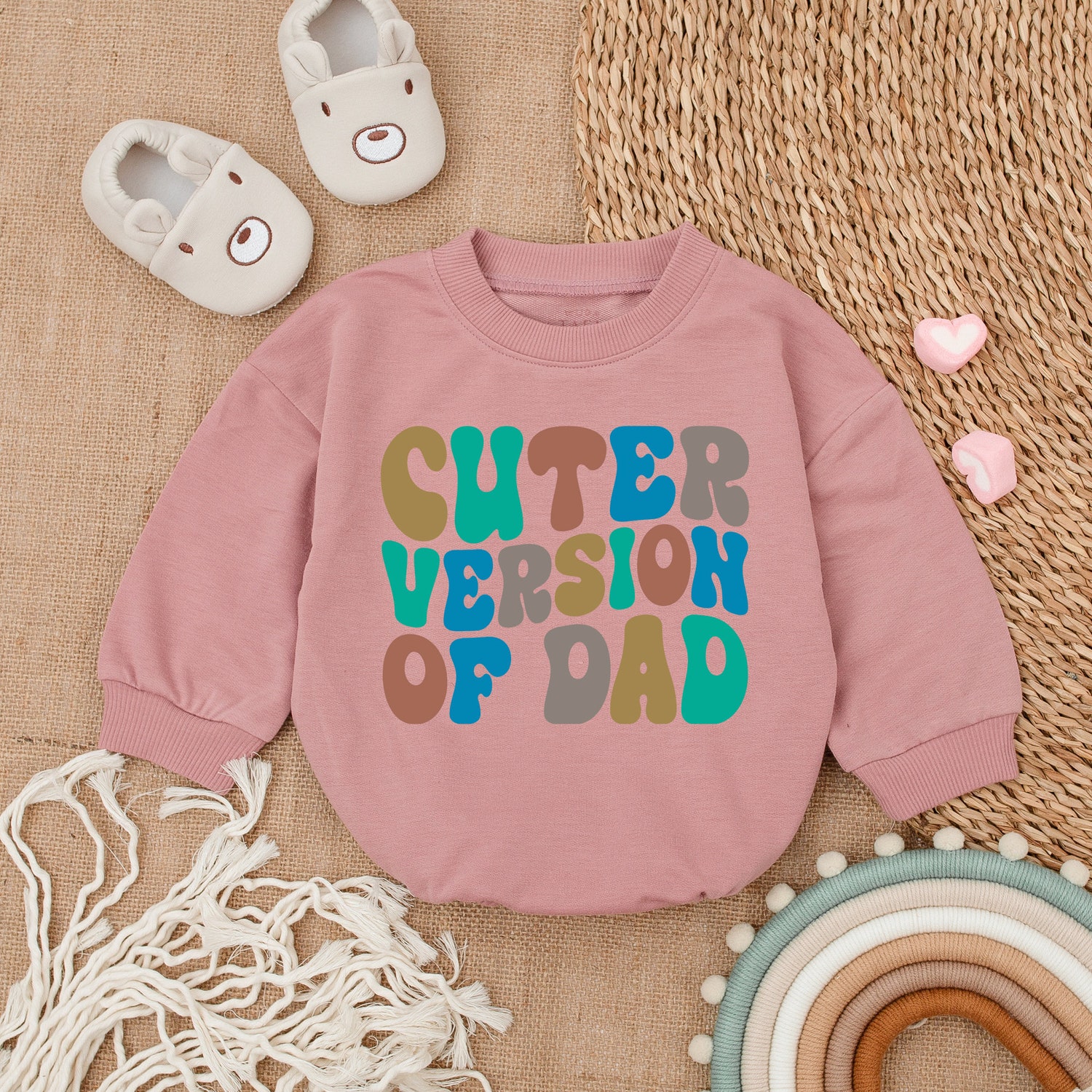 Cuter Version of Daddy Baby Romper Baby Boy Clothes Father's Day Newborn Outfit image 2