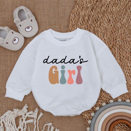 Daddy's Girl Bubble Romper for Baby Girl First Father's Day Outfit Daddy & Me Bodysuit Gift image 0