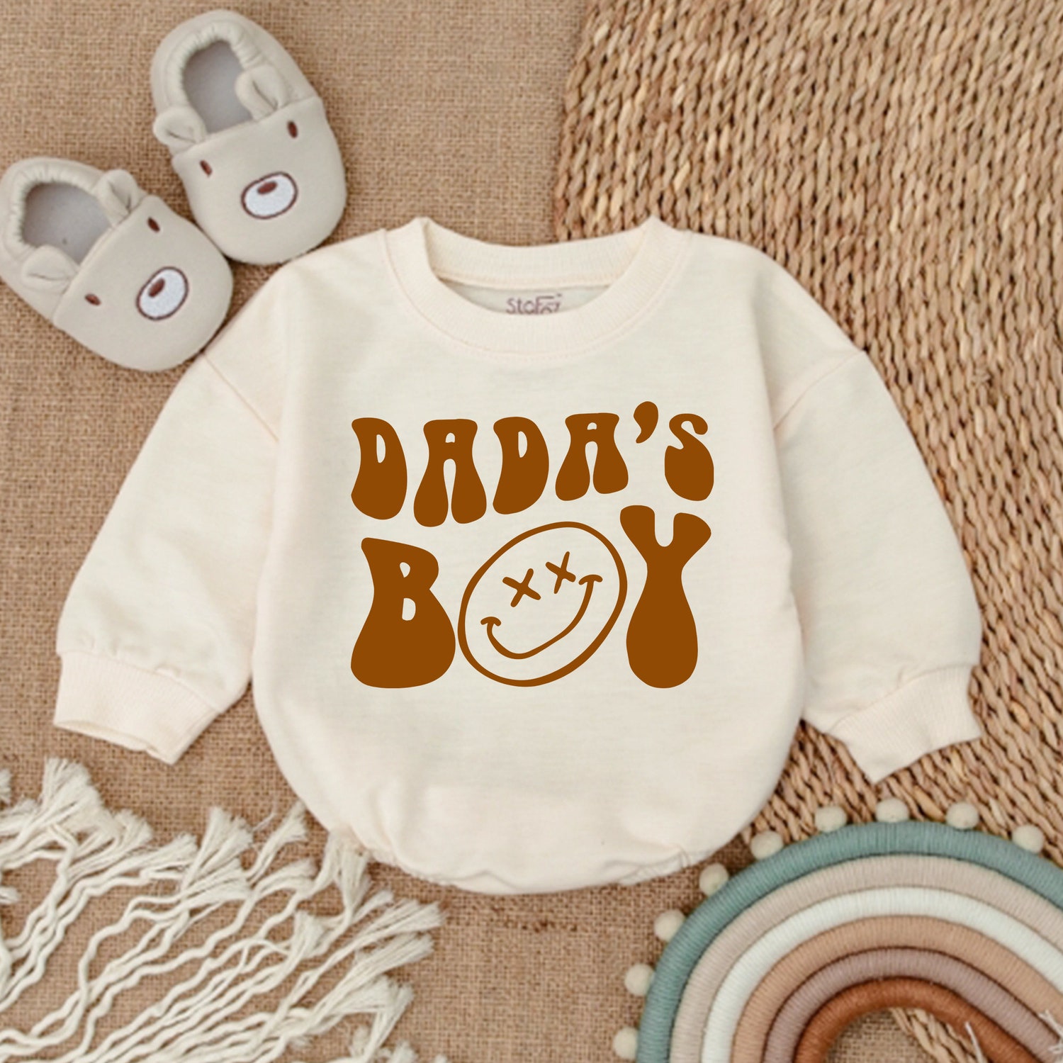 Father's Day Baby Boy Romper First Father's Day Outfit Dad and Son Matching Clothes image 1