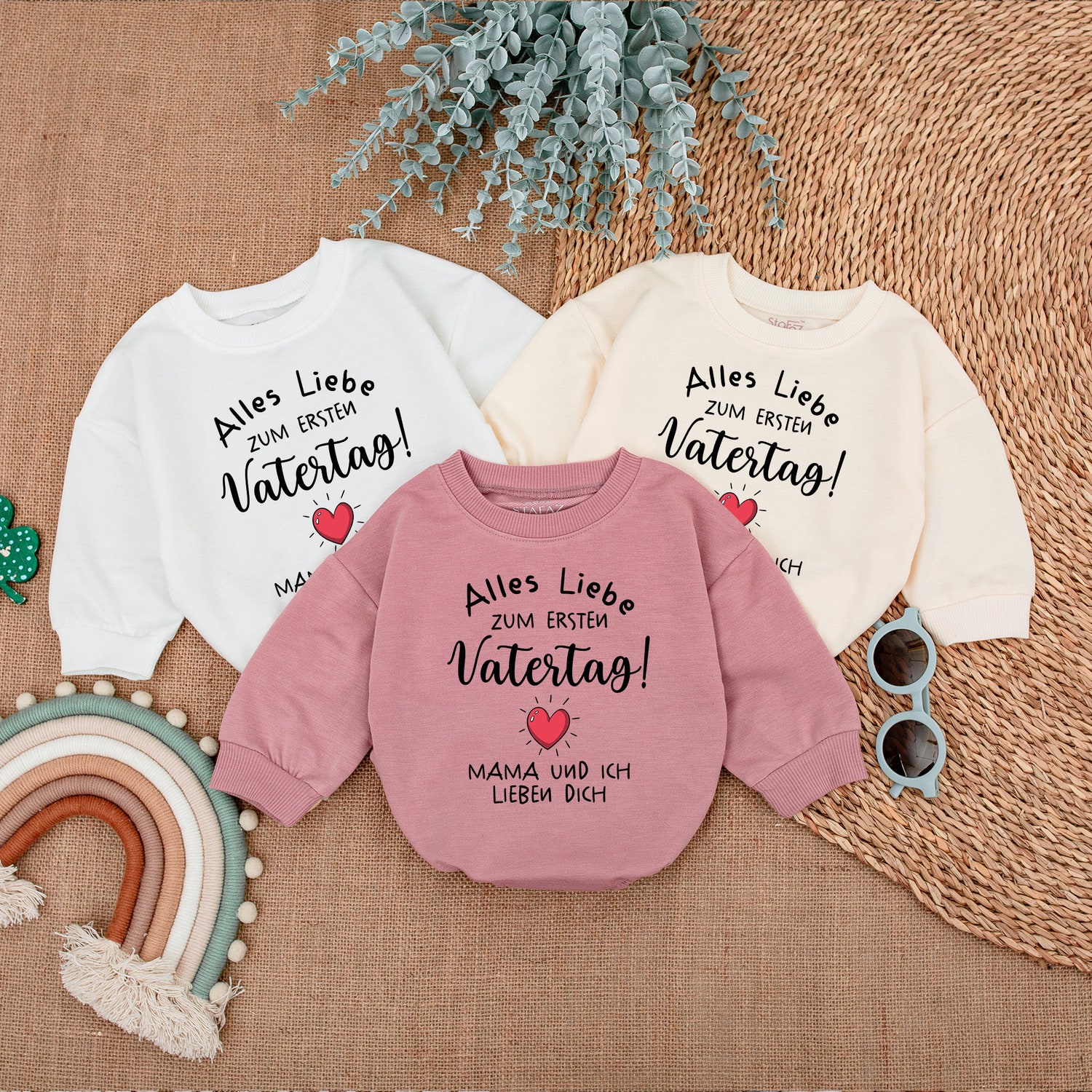 First Father's Day Baby Bodysuit Daddy & Me Romper Perfect Gift for New Dads image 3