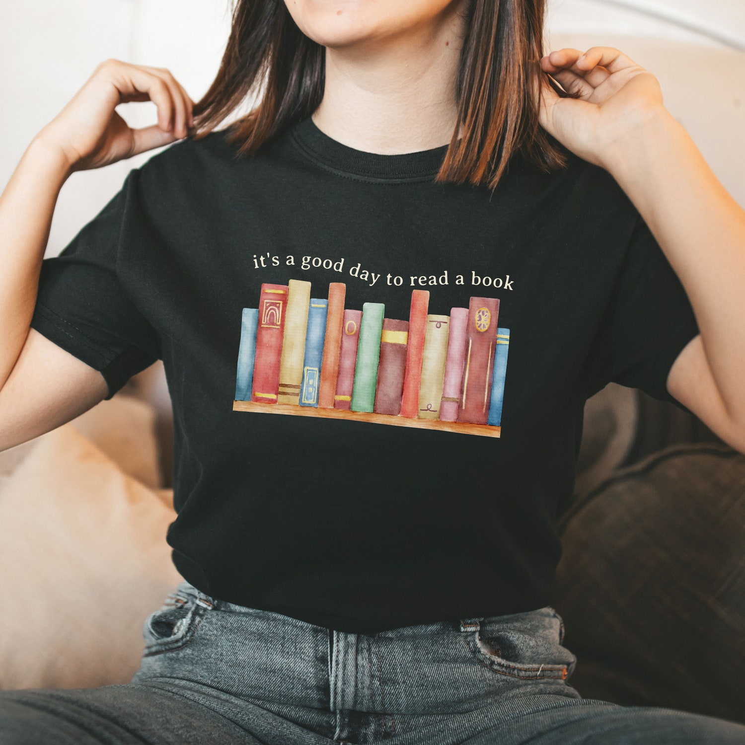 Bookish Reading T-Shirt Literary Sweater Librarian Teacher Gift Book Lover Tee Bibliophile Shirt image 1