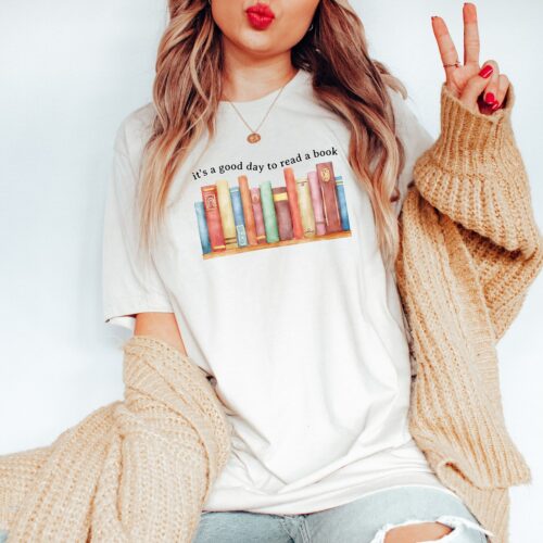 Bookish Reading T-Shirt Literary Sweater Librarian Teacher Gift Book Lover Tee Bibliophile Shirt image 0