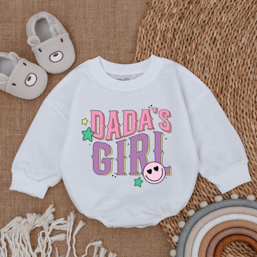 Daddy's Girl Era Baby Romper Daddy & Me Bodysuit Cute Baby Girl Outfit Baby Shower Gift image 0