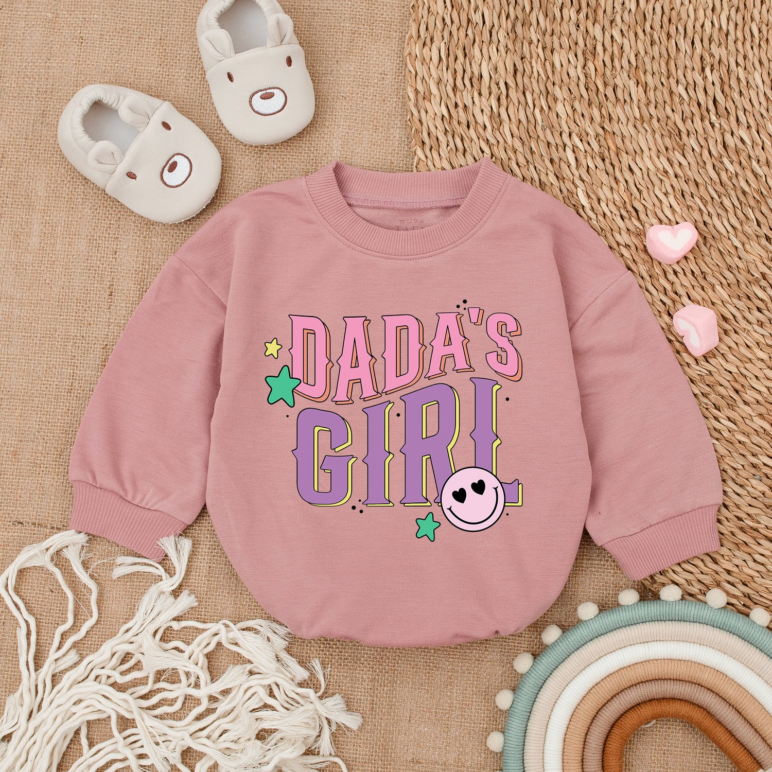 Daddy's Girl Era Baby Romper Daddy & Me Bodysuit Cute Baby Girl Outfit Baby Shower Gift image 2