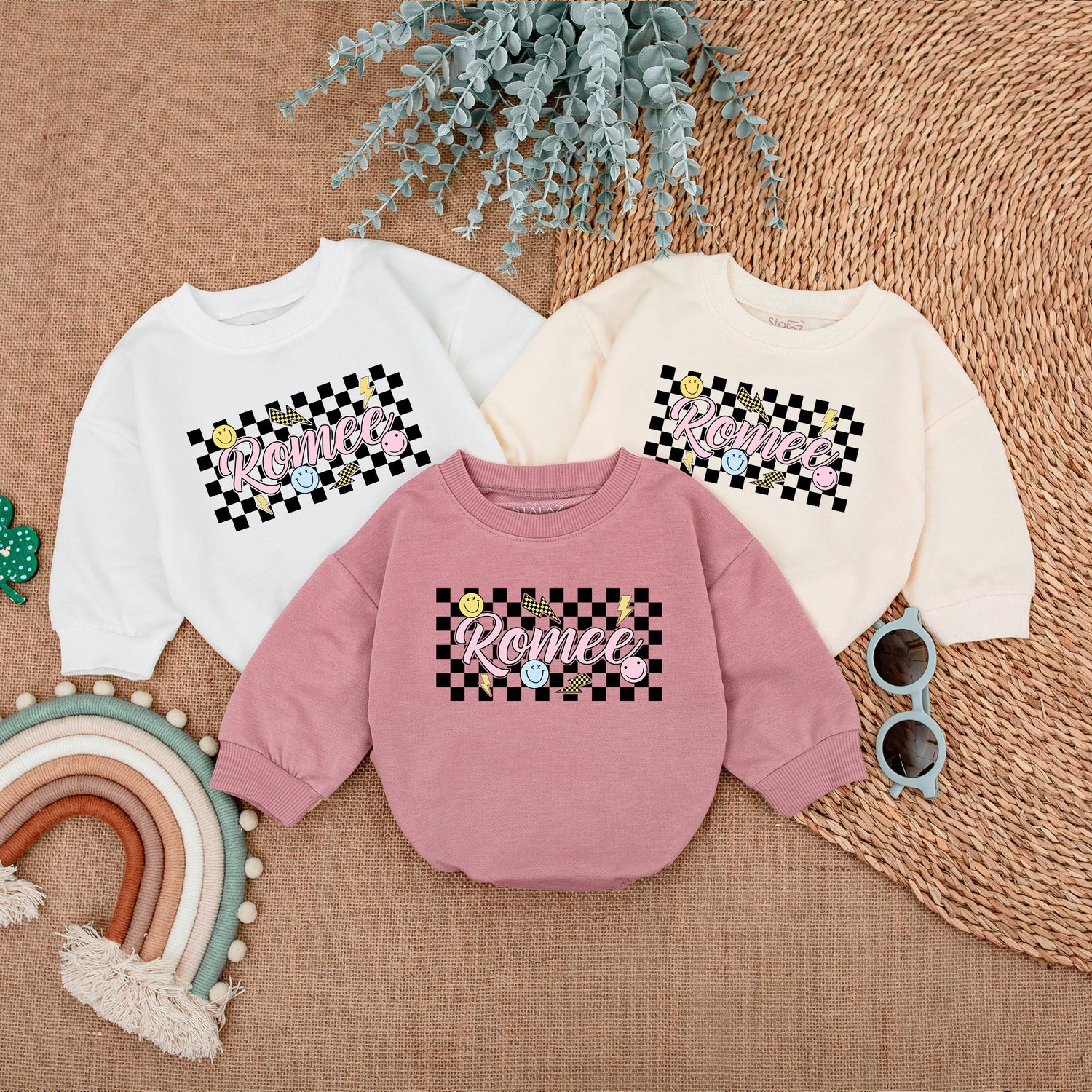 Personalized Baby Girl Bubble Romper Custom Baby Outfit Unique Baby Gift Baby Bodysuit image 3