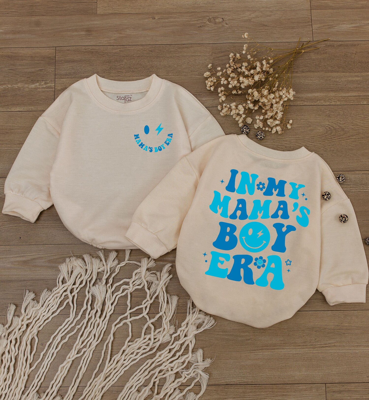 In My Mama's Boy Era Baby Romper Newborn Bodysuit Baby Shower Gift Baby Boy Outfit image 1