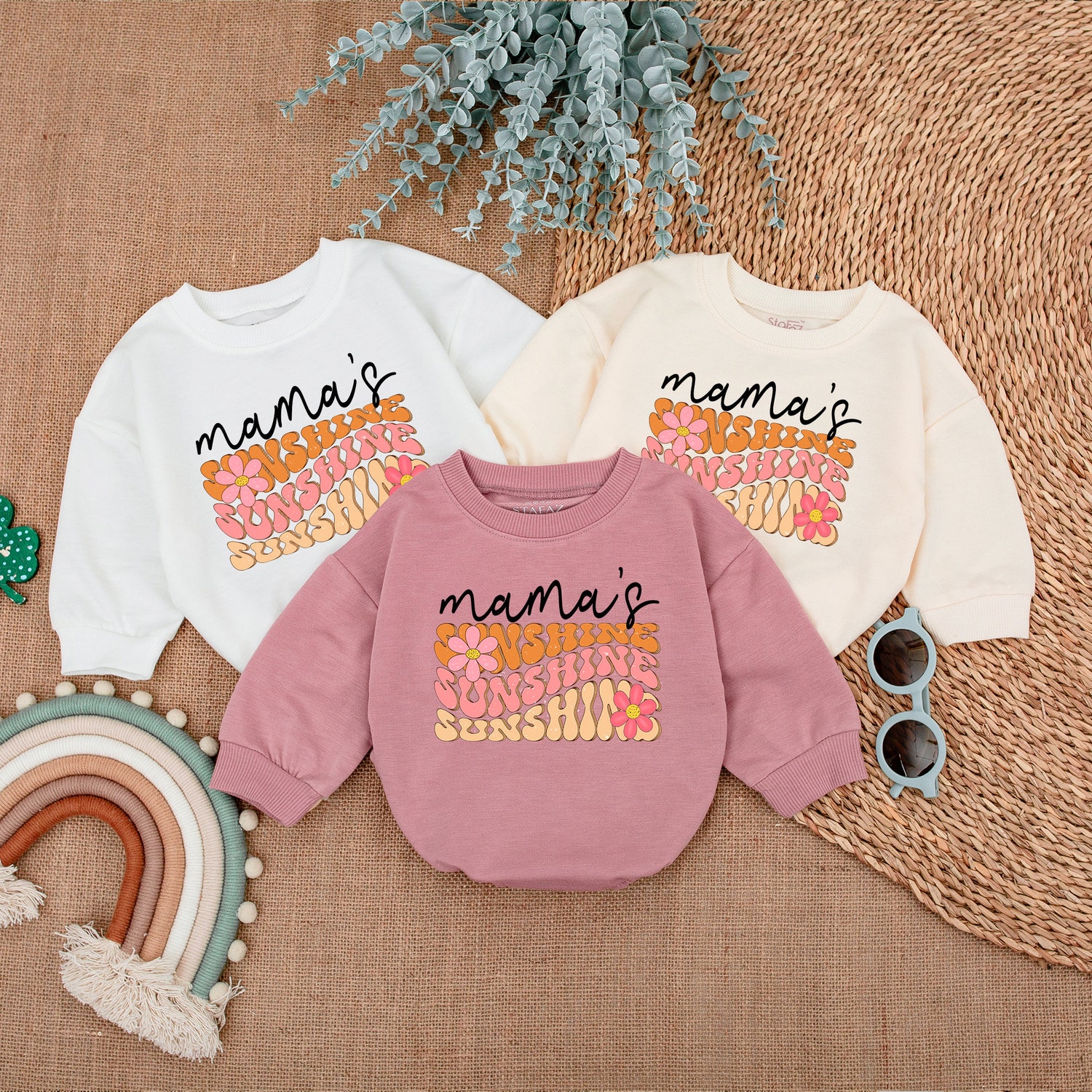 Mama's Bestie Romper Mommy & Me Baby Girl Bodysuit Mother’s Day Gift Outfit image 3