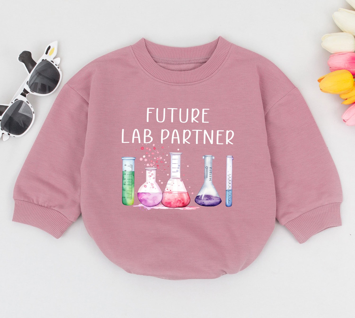 Future Lab Partner Baby Romper Science Baby Gift Future Scientist Bodysuit Chemist Outfit image 2