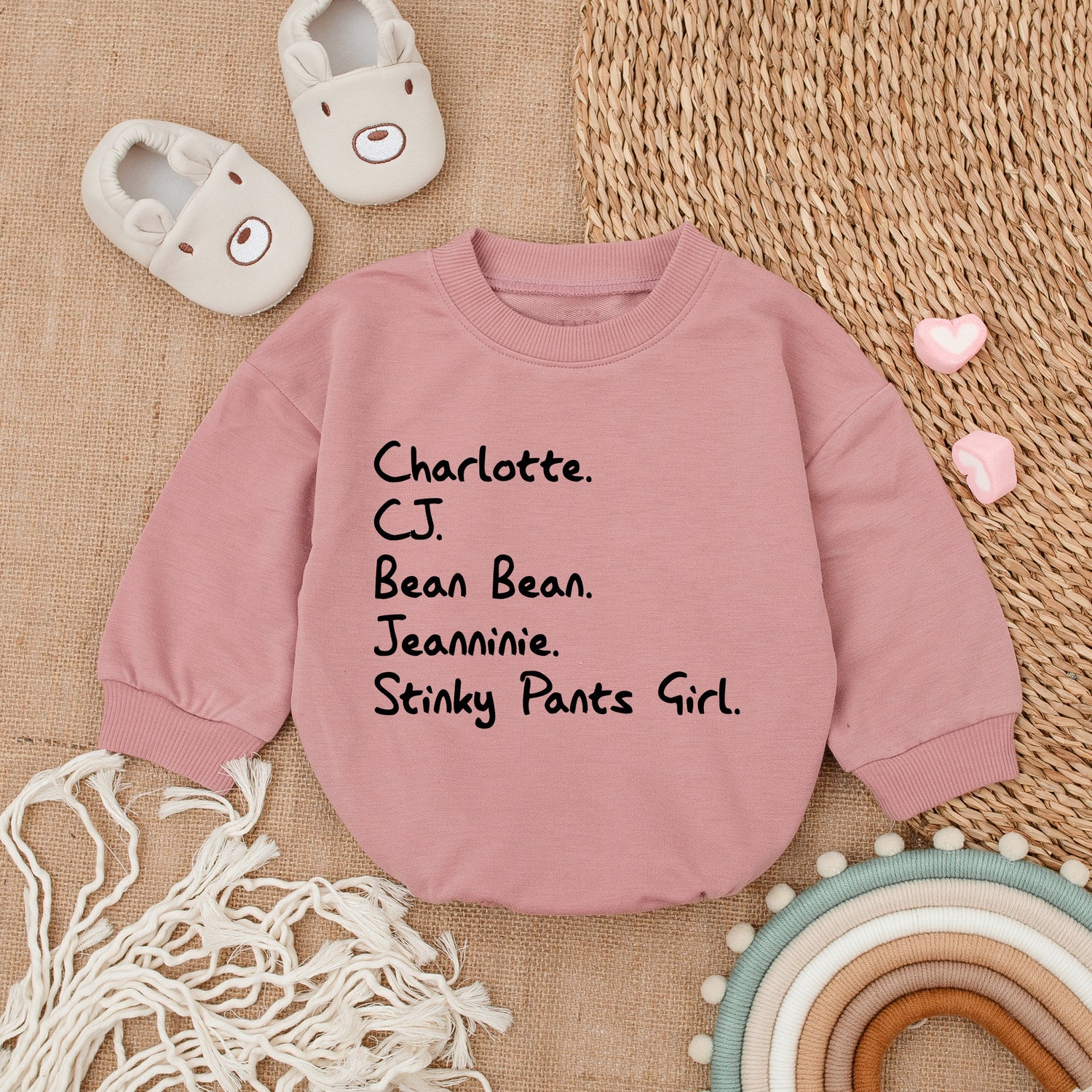 Personalized Baby Bubble Romper Custom Nickname Newborn Outfit Baby Shower Gift image 2