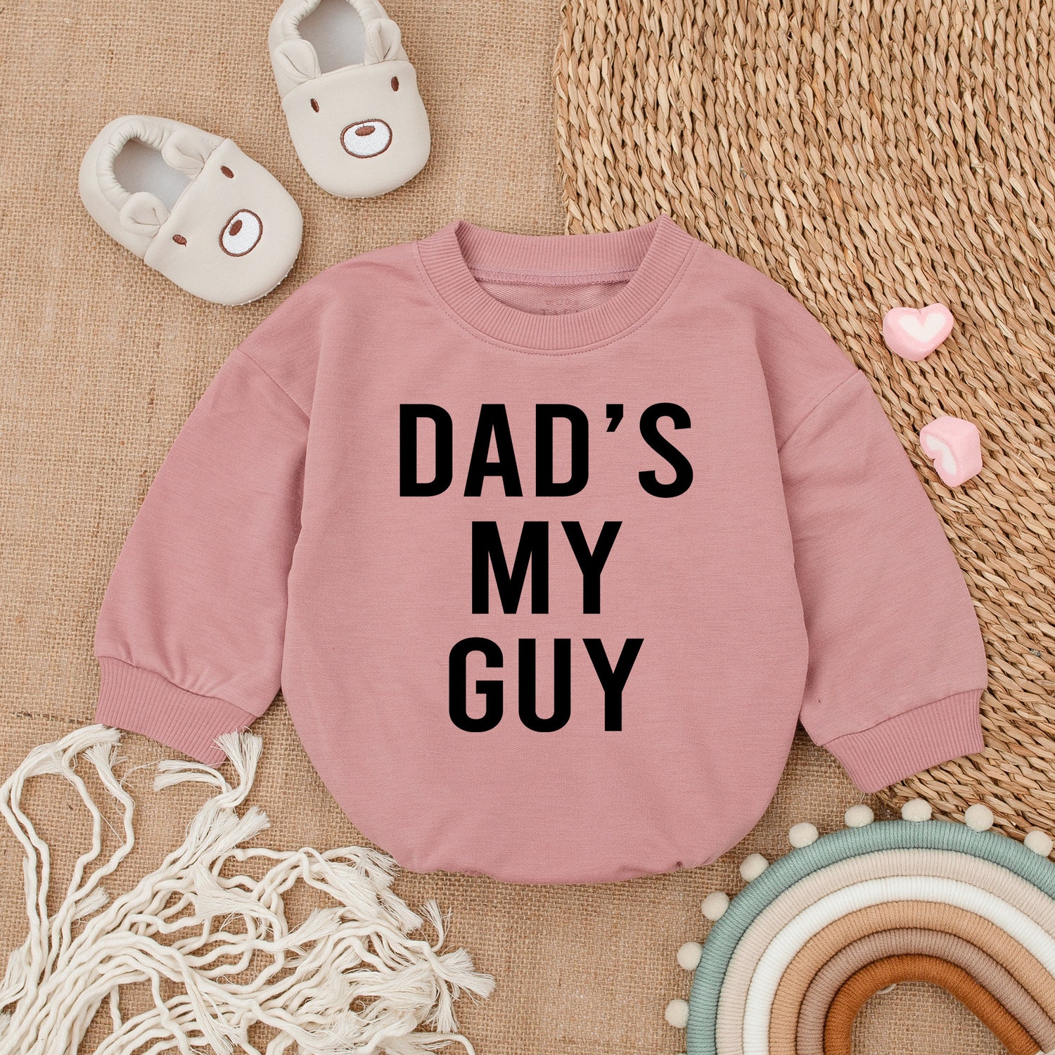 Dad's My Guy Baby Bodysuit Gender Reveal Outfit Baby Shower Gift Father's Day Romper image 2